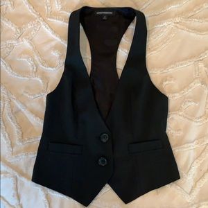 Black button up vest